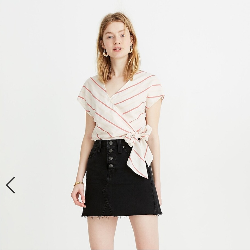 Madewell Rigid Denim A-Line Mini Skirt size 27